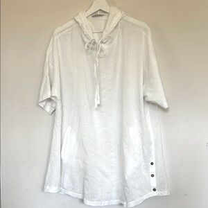 White Boxy Sailor Collar Tunic